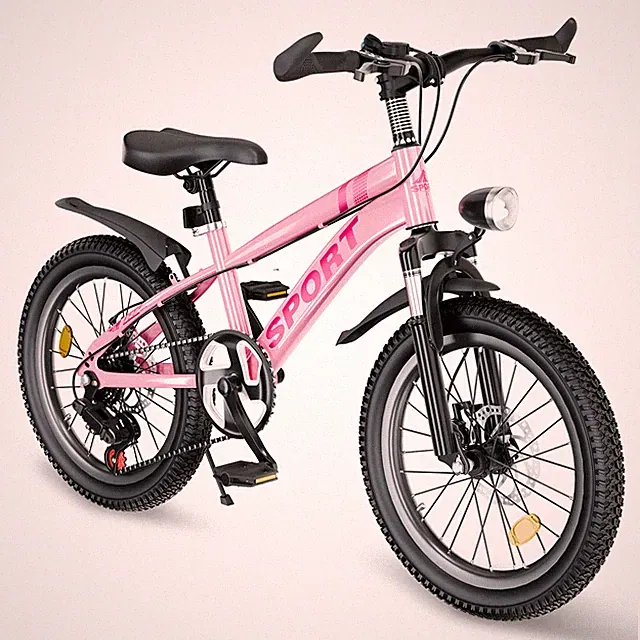 20 Inch Kids Mountain Bike with 7-Speed Gears for Boys & Girls– Pink
