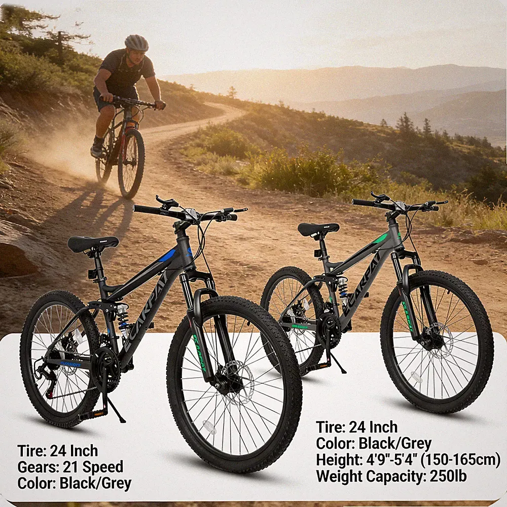 24" Mountain Bike 21 Speed Shifter Lever Full Suspension Cross-Country