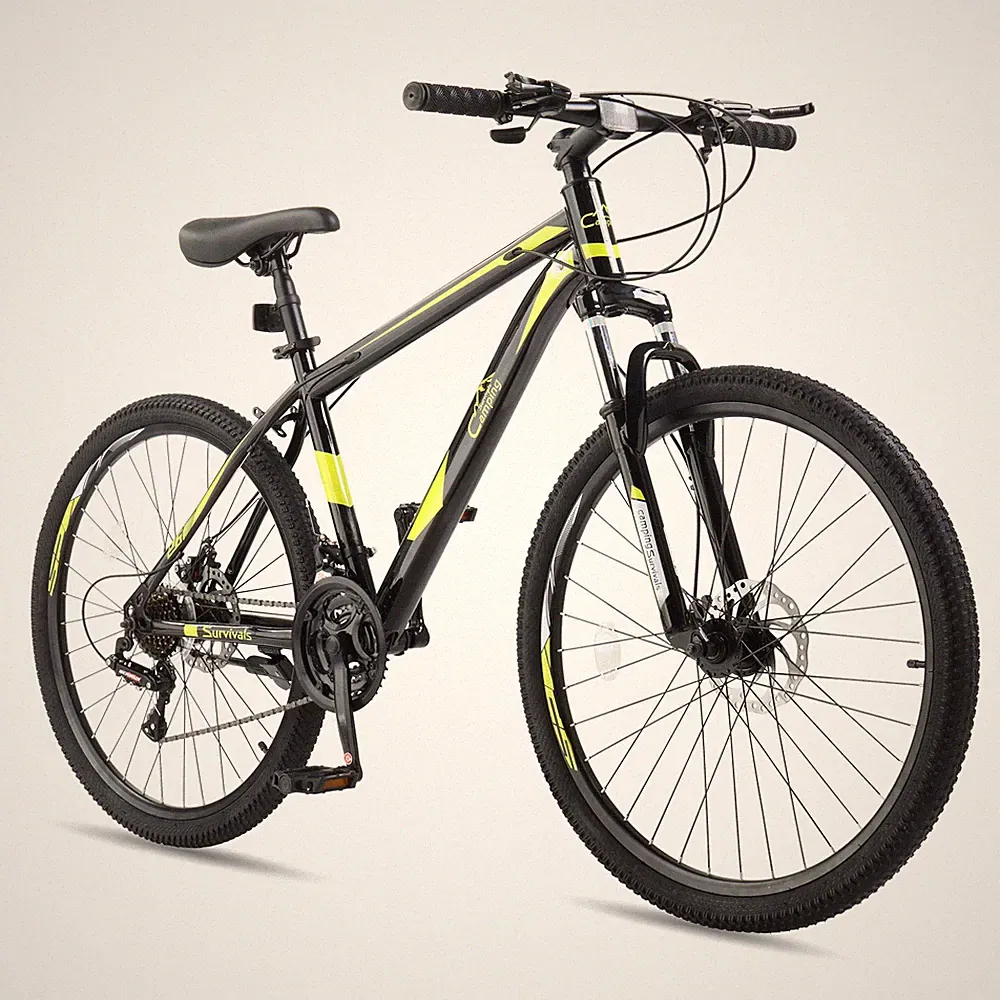 26in 21 Speeds Mountain Bike Bicycle High Carbon Steel Frame MTB Disc Brake