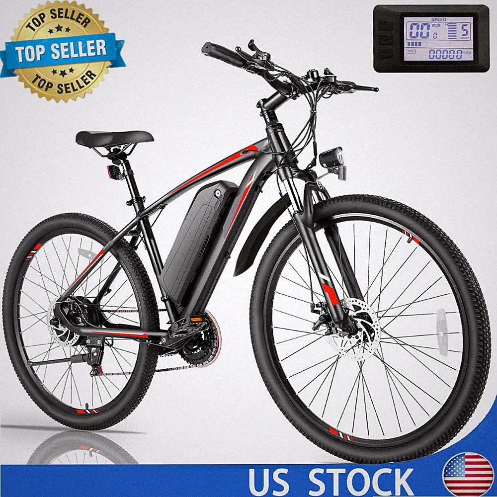 27.5" Electric Bike 500W 48V Ebike 20MPH 21Speed Mountain Bicycle+Cruise Control