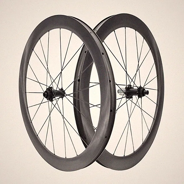 50mm Depth Carbon Fiber Bicycle Wheelset for Gravel / Cross-country Road Bike