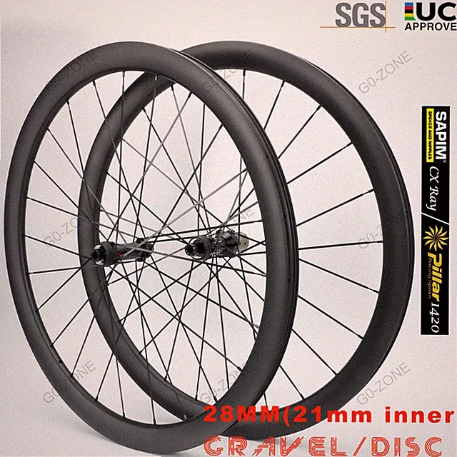 700c Gravel Bike Carbon Wheels Disc Brake Width 28mm Road Bicycle Wheelset