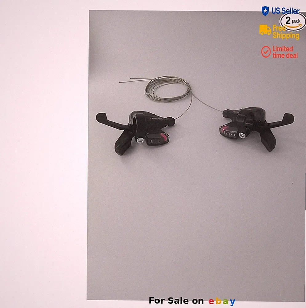 Bike Shifter Set 3x7 Speed 21 Gears with Shift Cables Black Touring Mountain