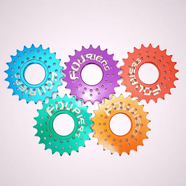 Fouriers Fixed Gear Cog Threaded 17/18/19/20/21/22T Single 1/8"or 3/32" 5 Colors