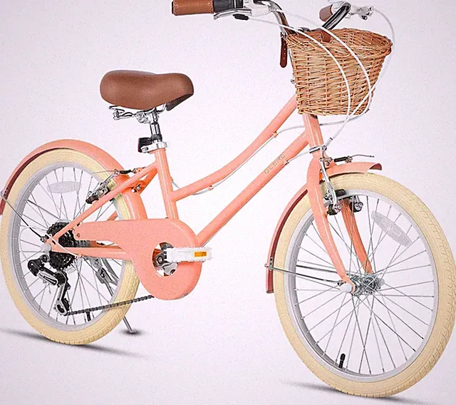 Glerc 20 24 26 Inch Beach Cruiser Bike, 6-Speed Hybrid City Bicycle for Girls Yo