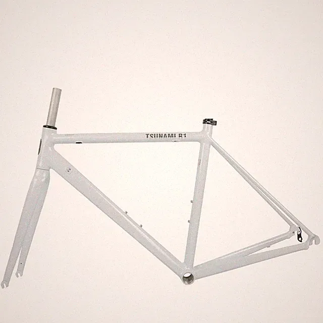 Road Bicycle Frame 700C Rim Brake Bike Rear Frame with Carbon Fiber Fork