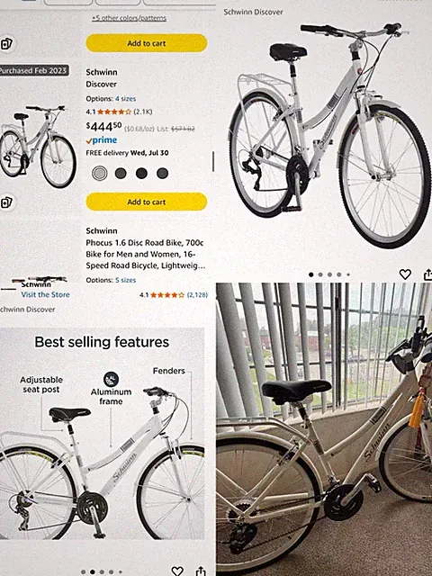 Schwinn Discover 21-Speed Hybrid Bike - Black (S5396)