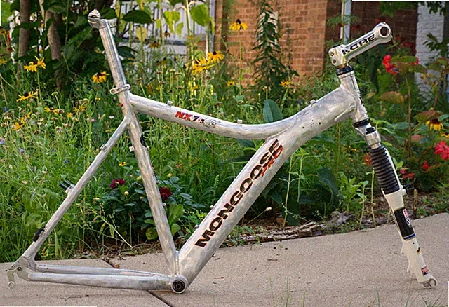 Vintage Mongoose Frameset Pro NX 7.5 Mountain Bike 1990s Hardtail RockShox Frame